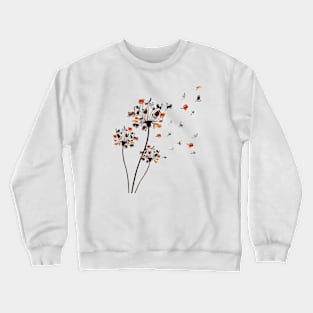 Cats Flower Fly Dandelion Crewneck Sweatshirt